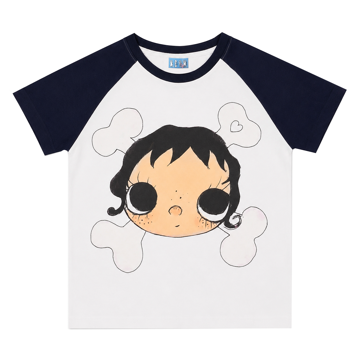 MEDM × YUY Jade Collaboration - Big Face Bone Women's Edition Slim fit Shoulder Casual Round Neck Short Sleeve Cute Style T-shirt Summer