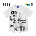 MEDMx Detective Conan co branded black and white anime portrait print casual short sleeved basic versatile couple T-shirt