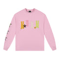 MEDM American Trendy Brand Star Sticky Leather Embroidered Long Sleeve T-shirt for Men in Spring and Autumn, with a niche design and loose casual T-shirt