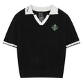 MEDM grid polo contrasting ribbed casual short sleeved street retro breathable lazy style loose couple T-shirt summer