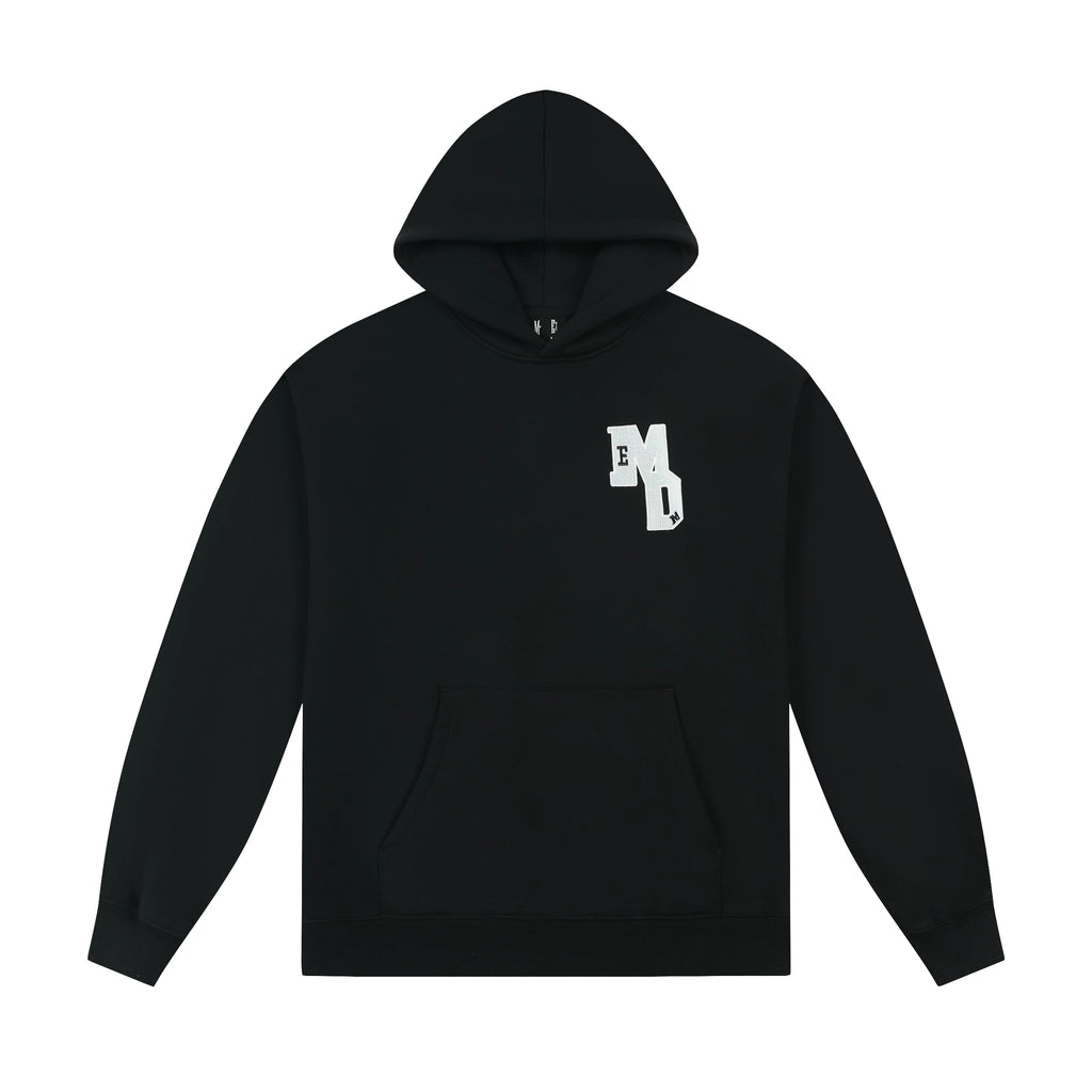 MEDM Mint Manbo Spring and Autumn Double Letter Embroidered Loose Hoodie Long Sleeve Casual Versatile Loose Hoodie