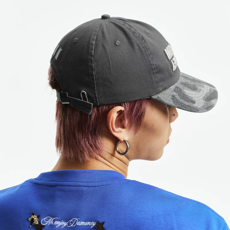 MEDM leopard print casual print spliced daily duckbill cap for men and women, new hat with three-dimensional embroidery baseball cap in front