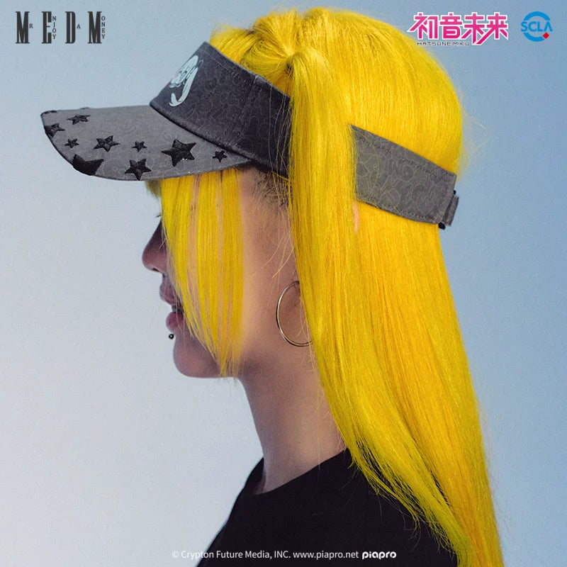 MEDMx Hatsune Miku Tennis Hat Hollow Top Sun Visor Hat Female Sun Protection and UV Protection Summer Sports Duck Tongue Sun Hat