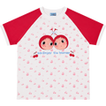 MEDM × YUY Jade Collaboration - Cherry Small Edition Shoulder Insertion Full Print Color Contrasting Casual Round Neck Short Sleeve Trendy Couple T-shirt