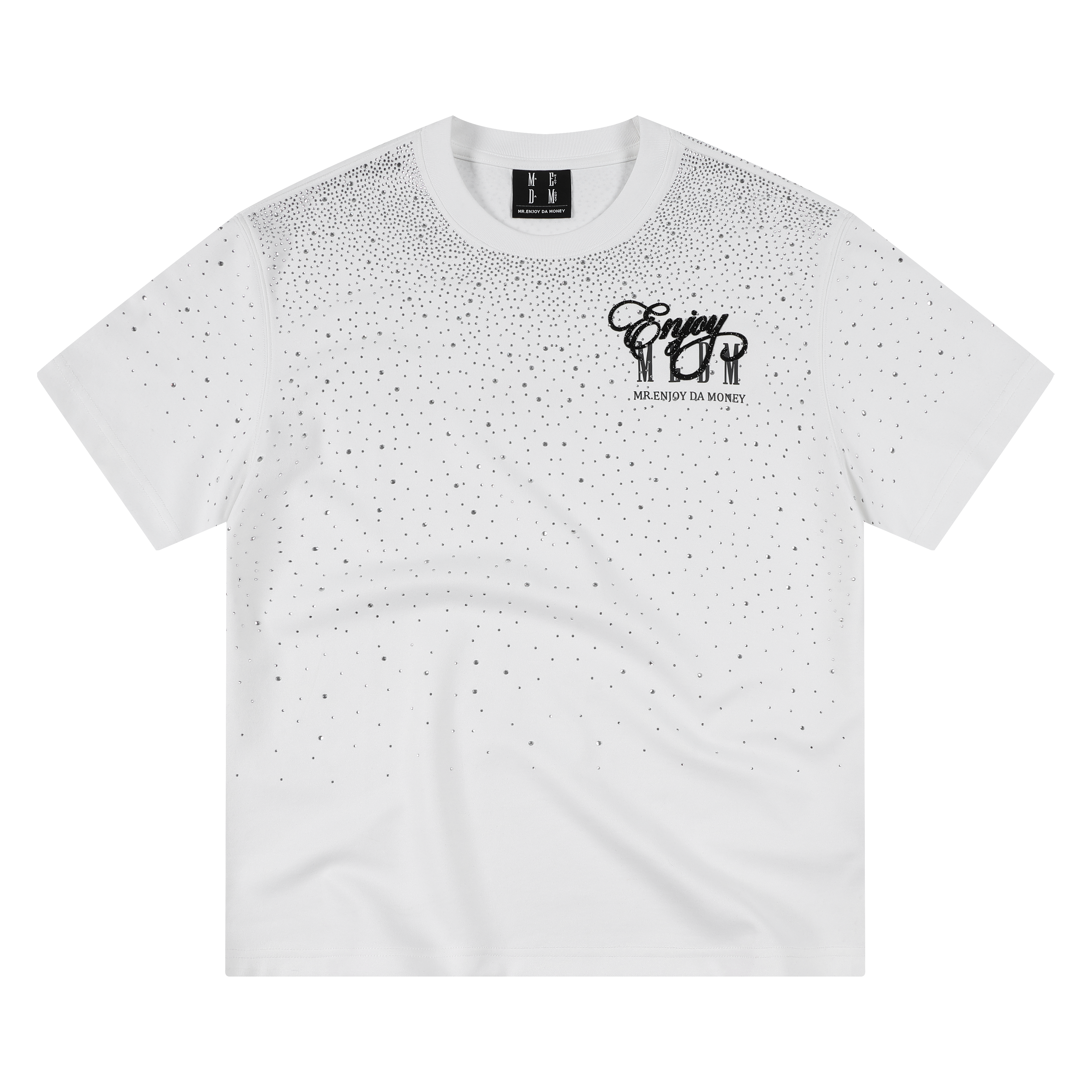 MEDM Starry Sky Gradient Hot Diamond Logo Casual Round Neck Short Sleeve 26 Summer New Style Trendy Loose and Relaxing T-shirt