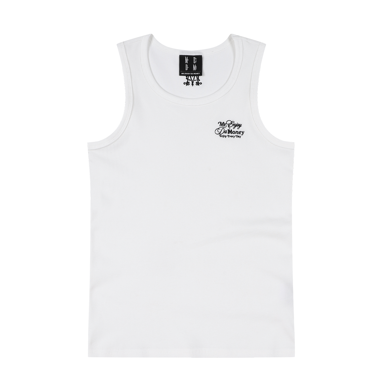 MEDM Classic Floral Letter Embroidery Basic Tank Top Men's Heavy Weight Fitness Breathable Sports Sleeveless Top