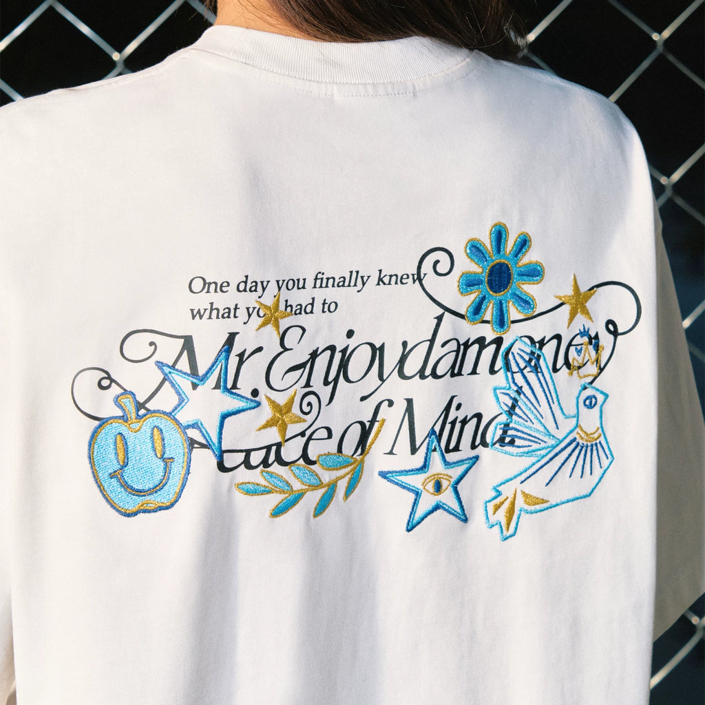 MEDM26SS glitter gold embroidered short sleeved T-shirt for men, 2026 new American hip-hop loose casual half sleeved tee