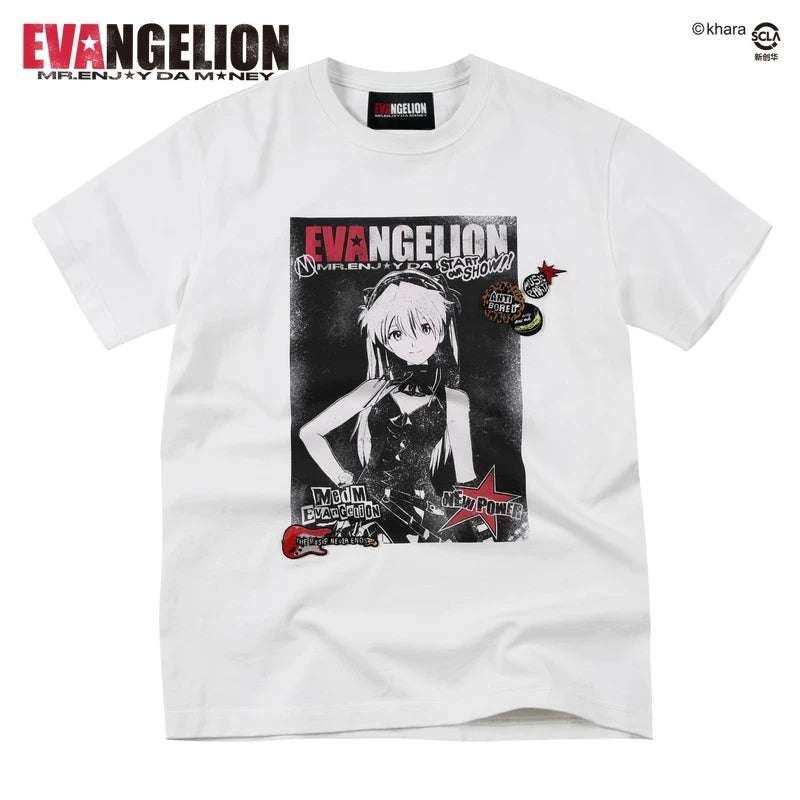 MEDMxEVA NEVER END series character posters made old casual round neck short sleeved personalized versatile T-shirt trend