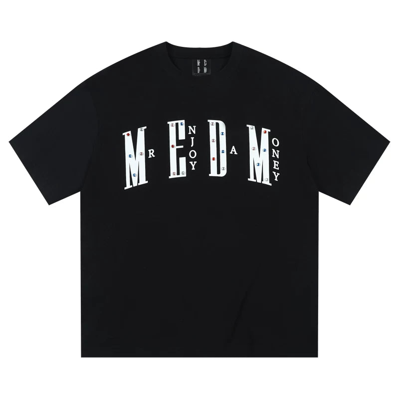 MEDM26SS Diamond Series Short Sleeve T-shirt Men's Summer American Casual T-shirt Women's Trendy Brand Loose Couple Top