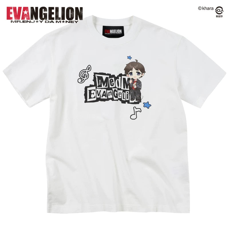 MEDMxEVA NEVER END series Q-version note printed basic casual round neck short sleeved trendy versatile T-shirt
