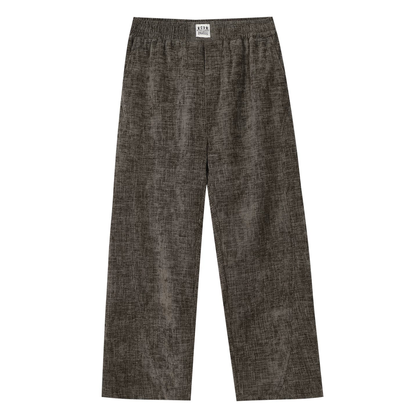 MEDM Simple Solid Color Imitation Linen Corduroy Casual Pants Trendy Brand Basic Versatile Loose Couple Straight Leg Pants