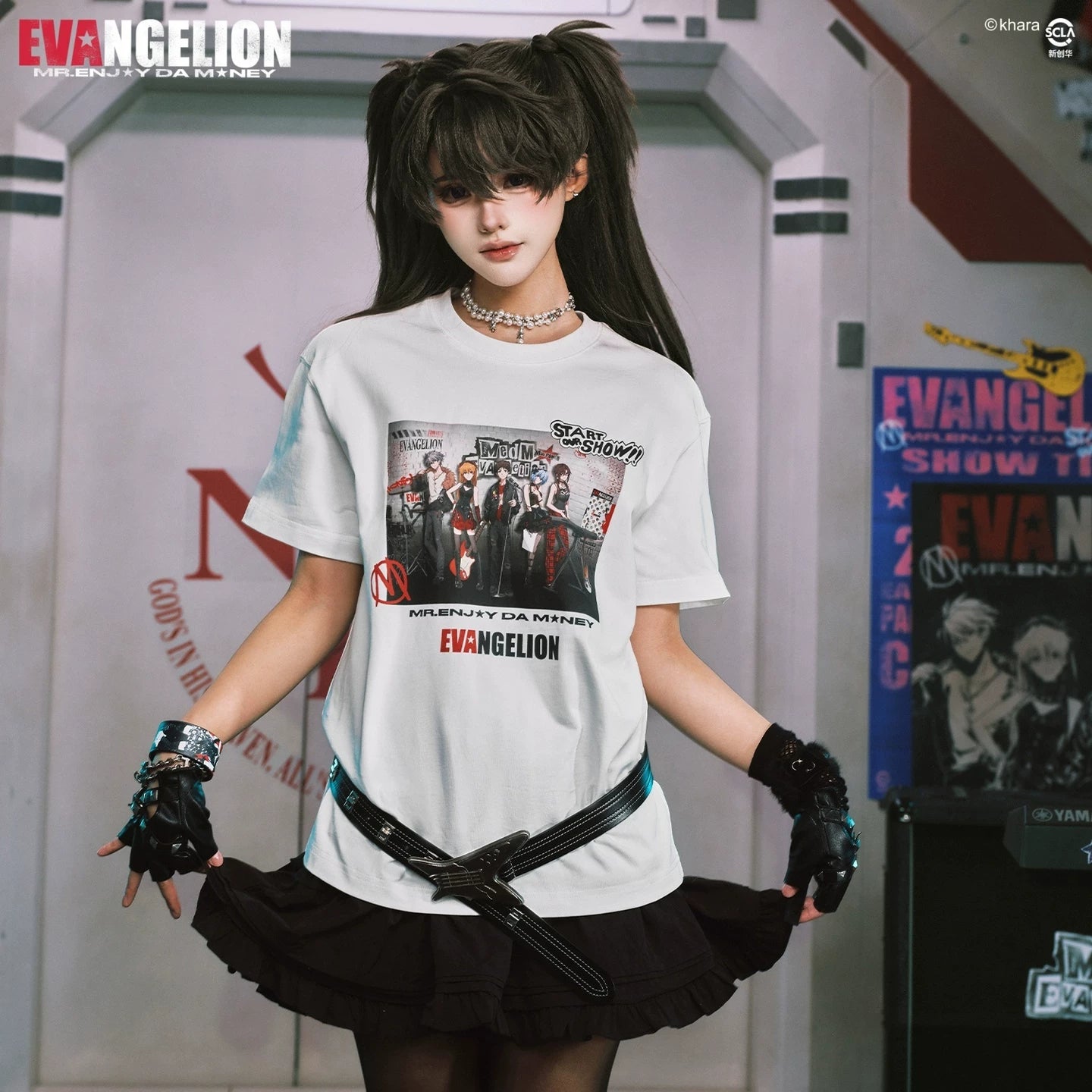 MEDMxEVA NEVER END series main KV poster print casual round neck short sleeved street versatile T-shirt summer