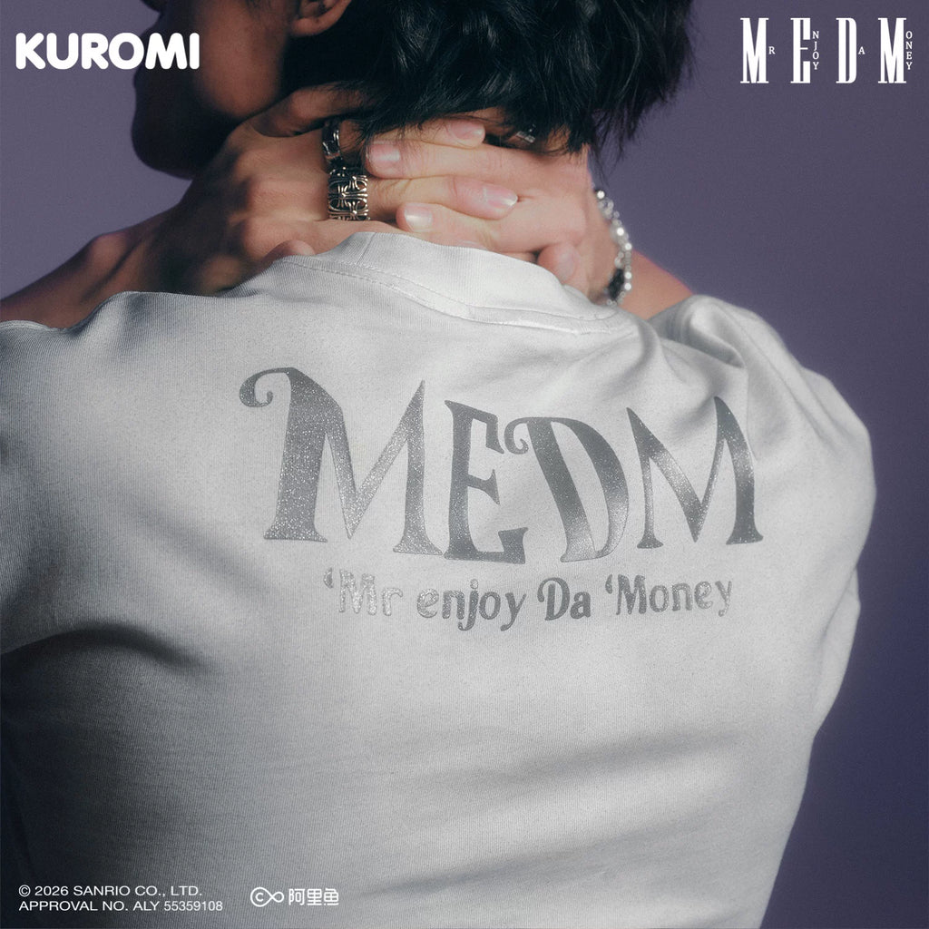 MEDM × Sanrio Family Series Sparkling Pink Gradient Cool Lomi Pattern Casual Round Neck Short Sleeve Couple T-shirt Summer