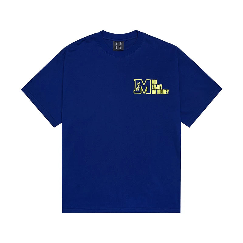 MEDM Trendy Brand Basic Short sleeved T-shirt Unisex Summer American Loose Vintage 5/ Sleeve T-shirt