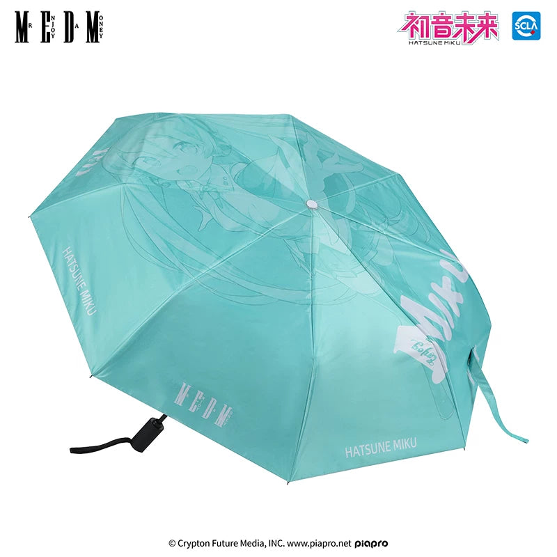 MEDMx Hatsune Miku Umbrella 2025 New Men's Plus Thickened Reinforced Umbrella for Rain and Sunny Women's High Beauty