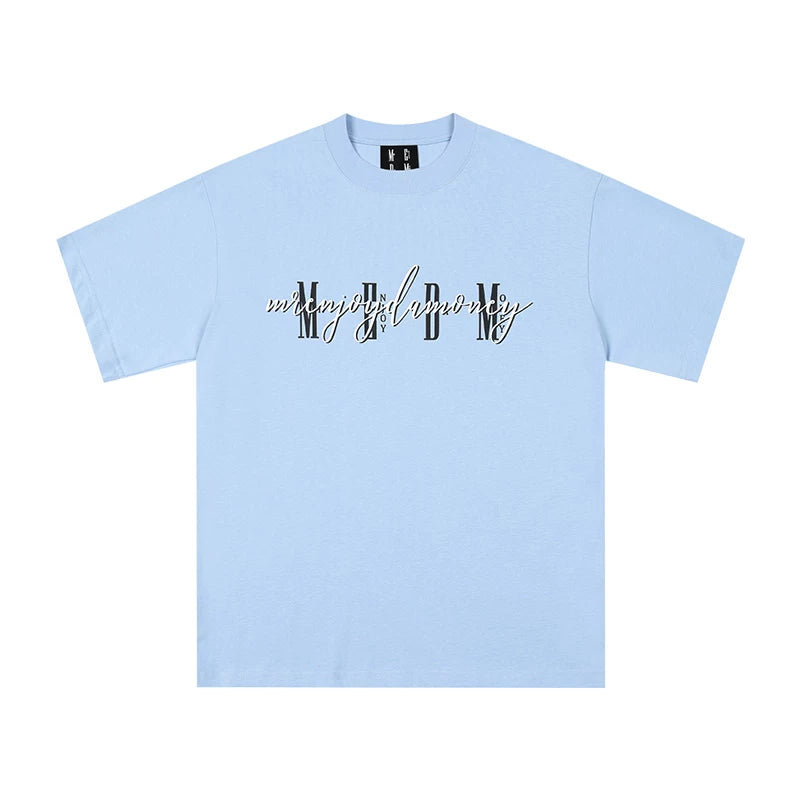MEDM fashion brand summer basic short sleeved T-shirt for both men and women, American retro oversized casual half sleeved T-shirt