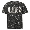 MEDM camouflage leopard print star full print sticker logo casual round neck short sleeved trendy men's and women's loose T-shirt summer