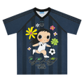MEDM × YUY Jade Collaboration - Large Pattern Printed Embroidered Casual Jersey Short Sleeve Commuter Cute Style Versatile T-shirt