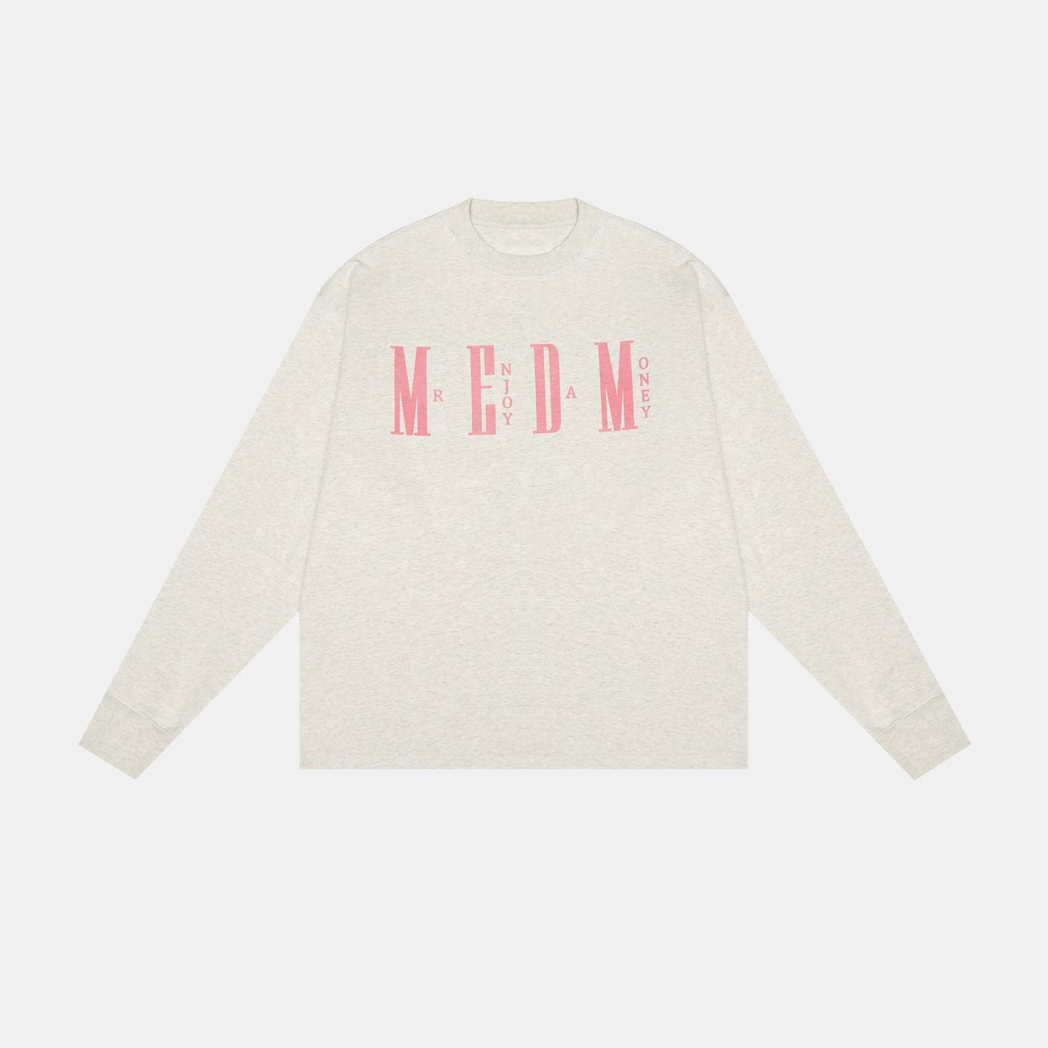 MEDM fashion brand long sleeved T-shirt for men and women, loose and trendy T-shirt, basic simple printing, pure cotton couple autumn top