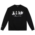 MEDM Ice Rose Embroidered Nail Bead Printed LOGO Casual Long Sleeve T-shirt Trendy Round Neck Loose Bottom Shirt Autumn