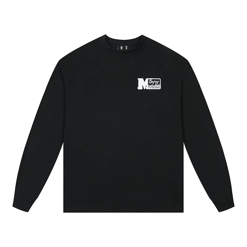 MEDM small label armband long sleeved T-shirt men's autumn top women's American T-shirt couple casual versatile top trend