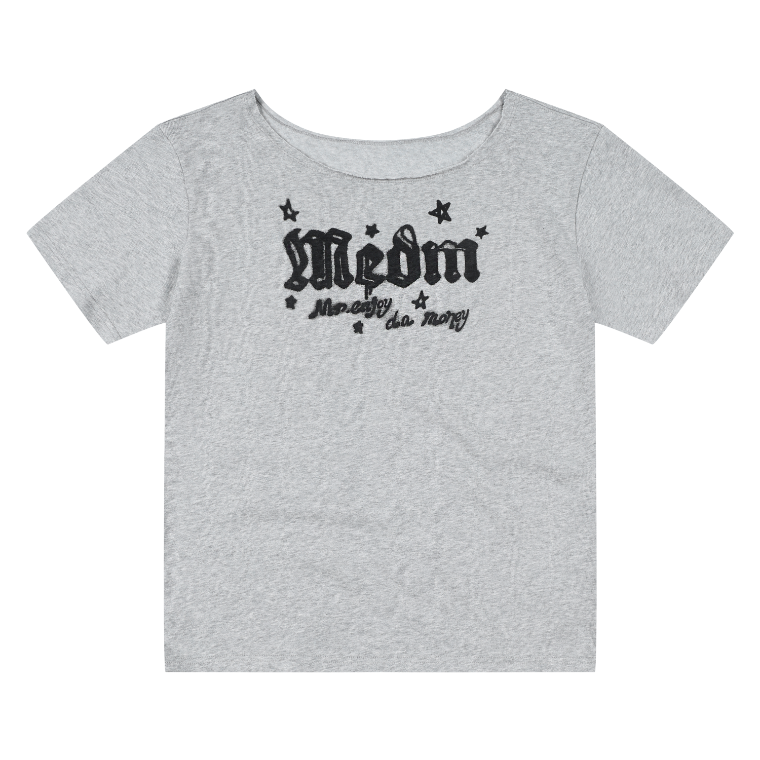 MEDM Graffiti Style Loose Edition Slant Shoulder Skin friendly T-shirt Street Lazy Style Versatile Breathable slimming casual short sleeved women