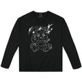 MEDM Dazzling Bear Printed V-neck Casual Long sleeved T-shirt Trendy Commuting Breathable Loose Couple Top Spring and Autumn