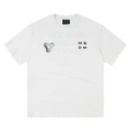 MEDM Island Sports Series Loose Shoulder Round Neck T-shirt Trendy Breathable Slimming Letter Printed Casual Short Sleeve