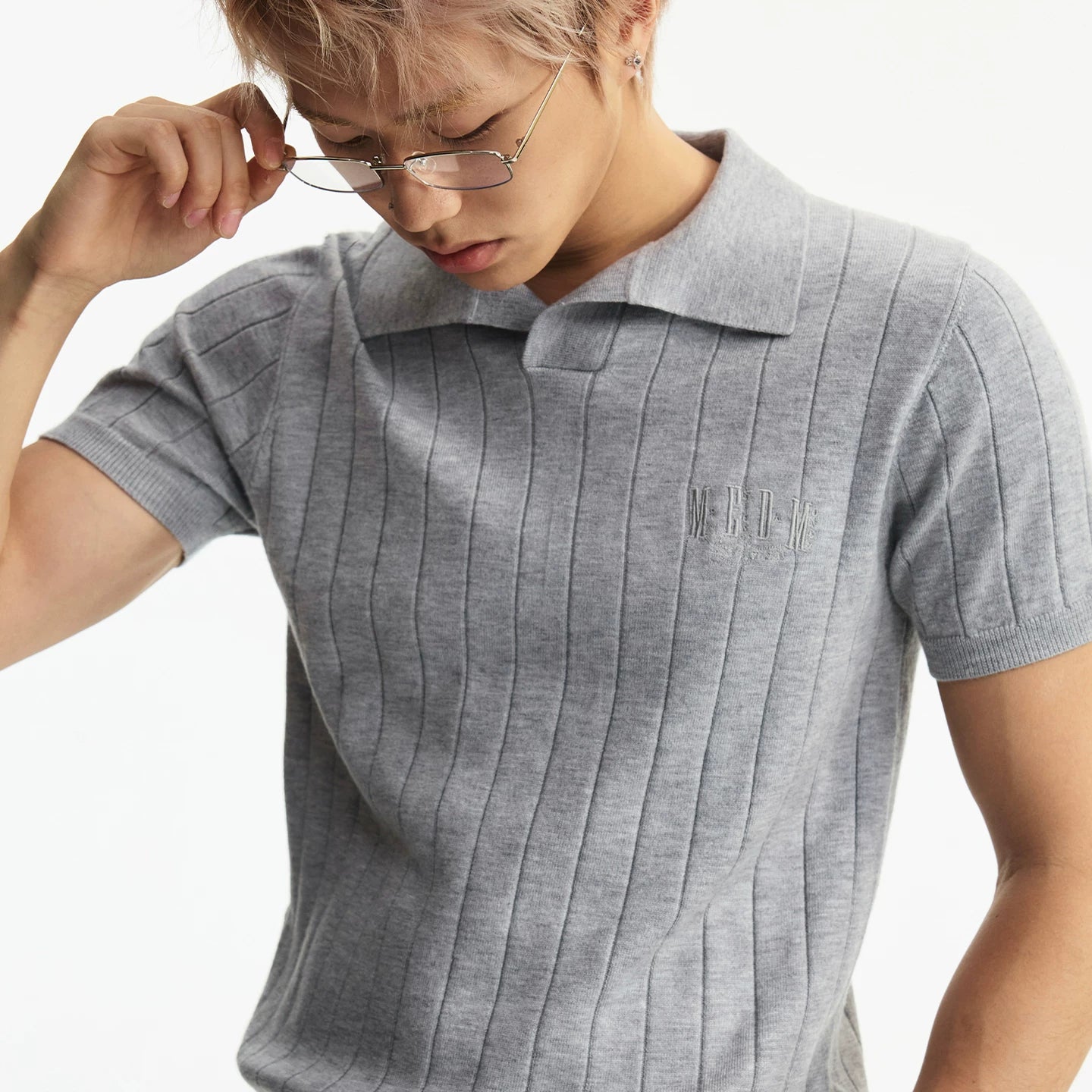 MEDM low-key old money style simple knitted casual short sleeved commuting loose collar men's and women's Polo knitted shirt summer