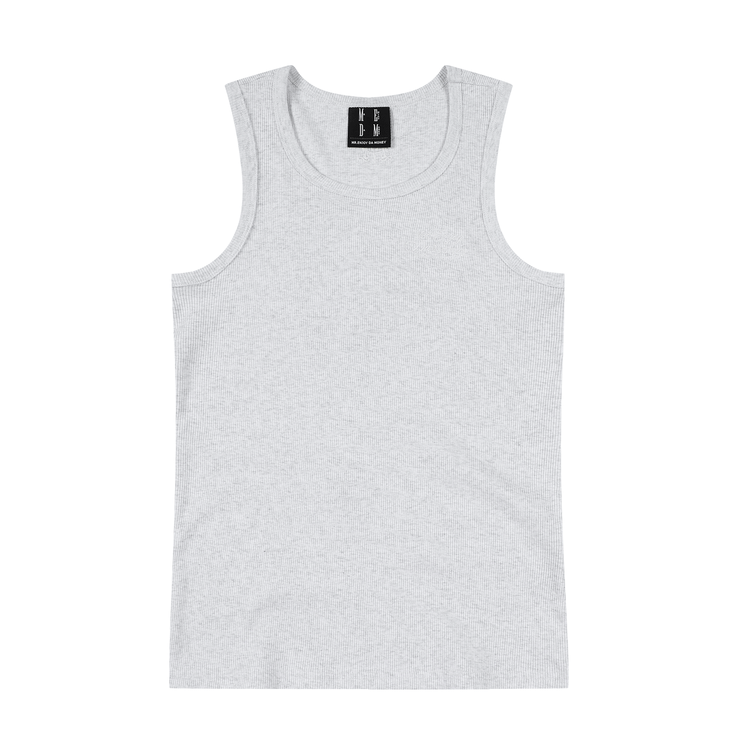 MEDM Classic Floral Letter Embroidery Basic Tank Top Men's Heavy Weight Fitness Breathable Sports Sleeveless Top