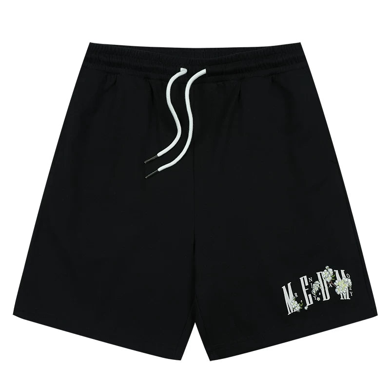 MEDM26SS floral quick drying pants trendy brand American retro five quarter shorts men's summer wear casual sports pants women