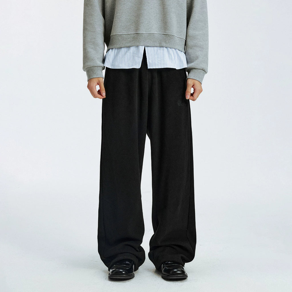 MEDM Spring and Autumn Minimalist Basic Coarse Stripe Sanitary Pants American Trendy Brand Couple's Straight Leg Pants Drop Feel Casual Pants