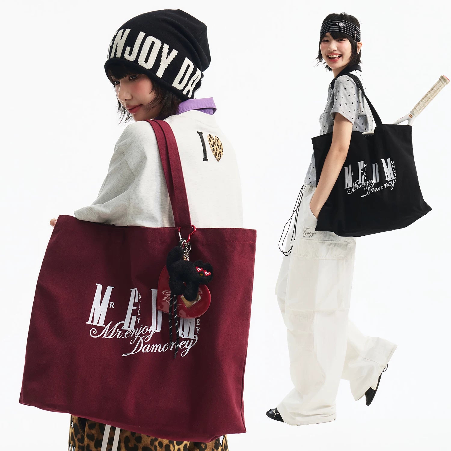 MEDM Basic Simple Design High Density Wear resistant Leisure Canvas Bag Personalized Large Logo Printing Versatile Handbag