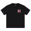 MEDM Rose Gemstone Flower Printed Casual T-shirt Street Trendy Personality Versatile Men's and Women's Loose Short Sleeves Summer