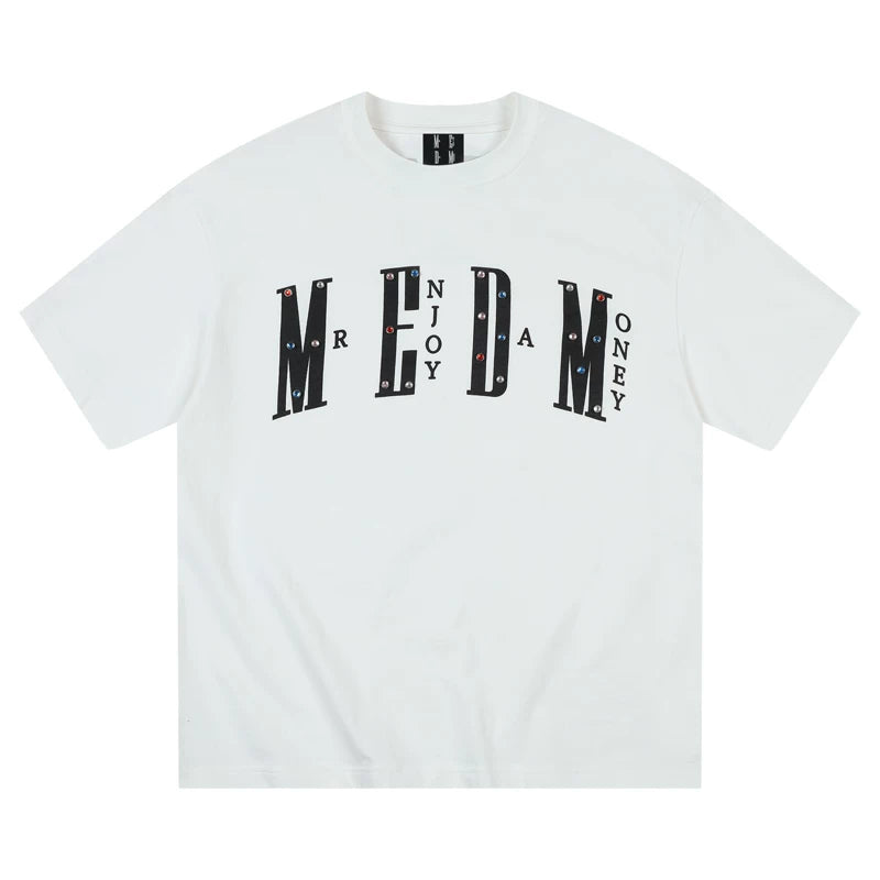 MEDM26SS Diamond Series Short Sleeve T-shirt Men's Summer American Casual T-shirt Women's Trendy Brand Loose Couple Top