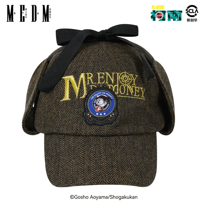 MEDMx Detective Conan Collaboration Double brimmed Retro Art Detective Hat Casual Hat British Style Versatile Hat