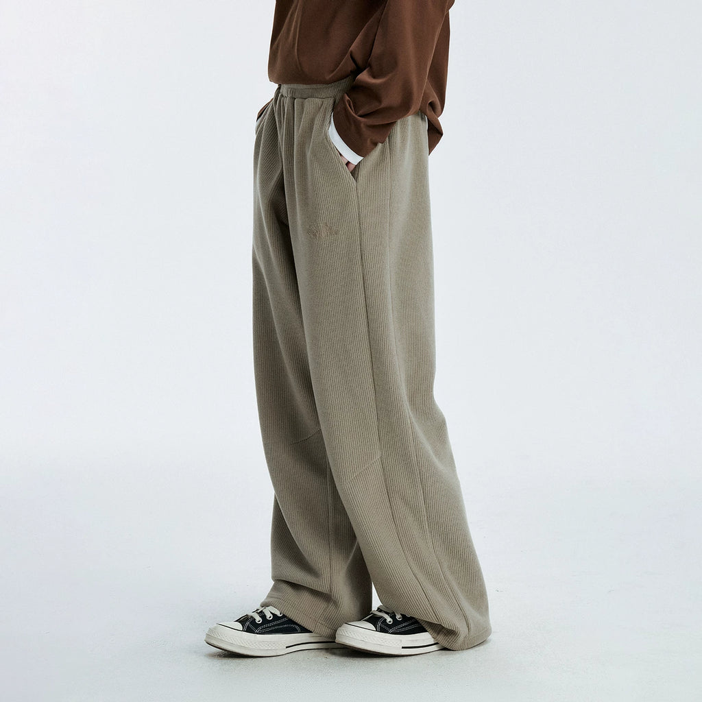 MEDM Spring and Autumn Minimalist Basic Coarse Stripe Sanitary Pants American Trendy Brand Couple's Straight Leg Pants Drop Feel Casual Pants