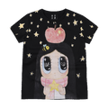 MEDM x Iria mailbox collaboration star snow girl print slim fit casual round neck short sleeved loose T-shirt for women