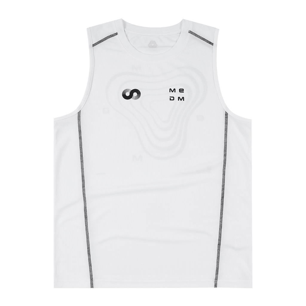 MEDM sports trend flu print logo logo logo casual vest mesh breathable sports style loose sleeveless T-shirt
