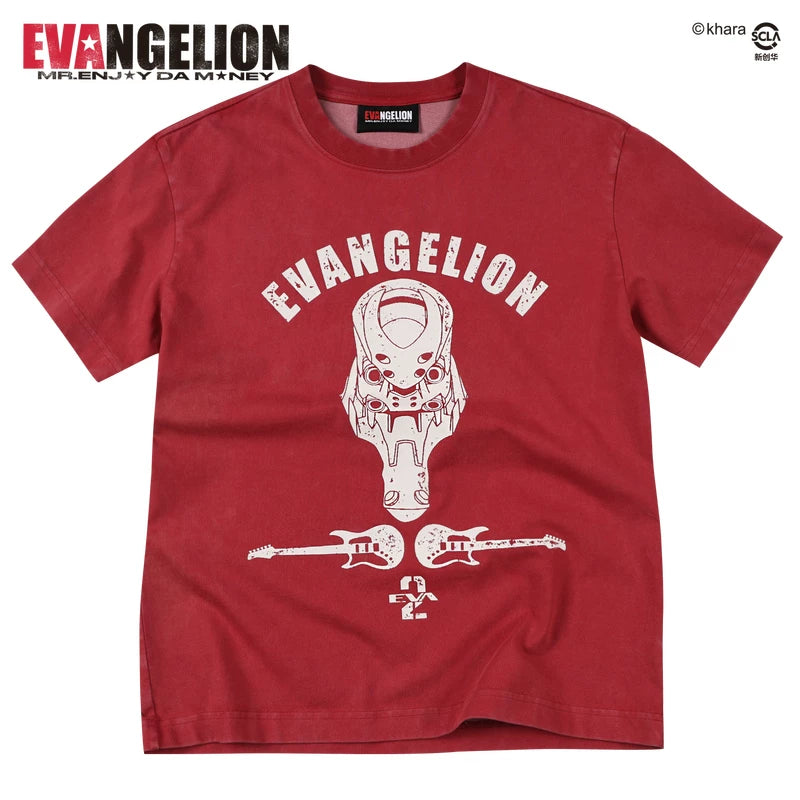 MEDMxEVA NEVER END series body washed and worn casual round neck short sleeved shirt worn and loose T-shirt trendy