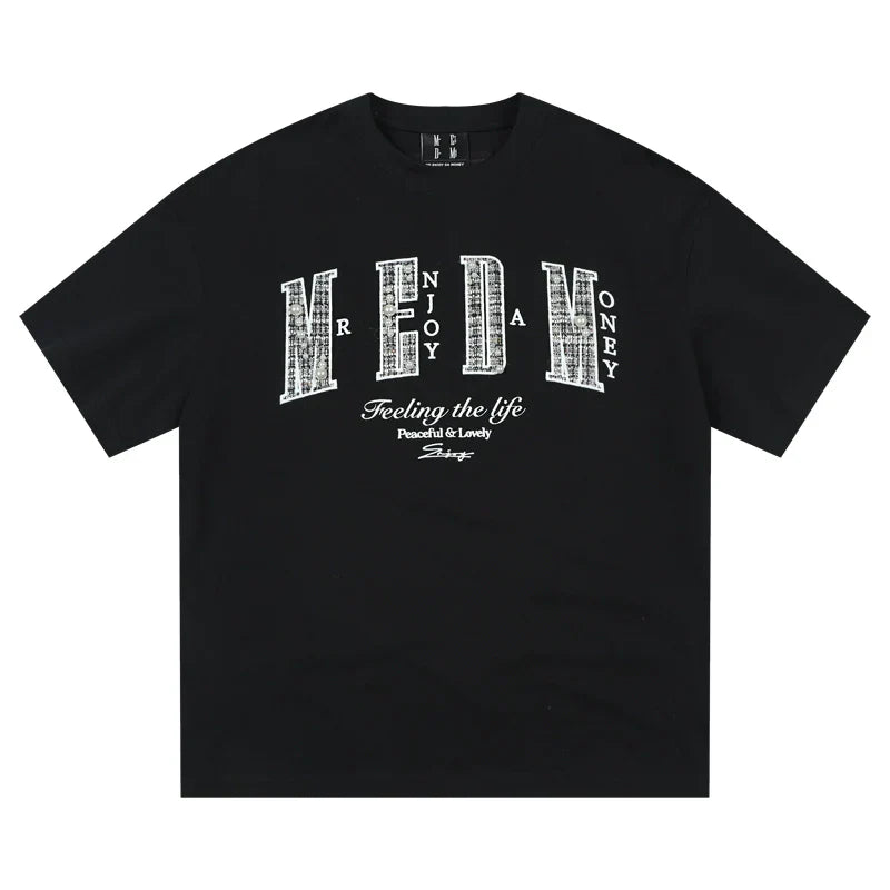 MEDM Patch Embroidered Pearl Tee