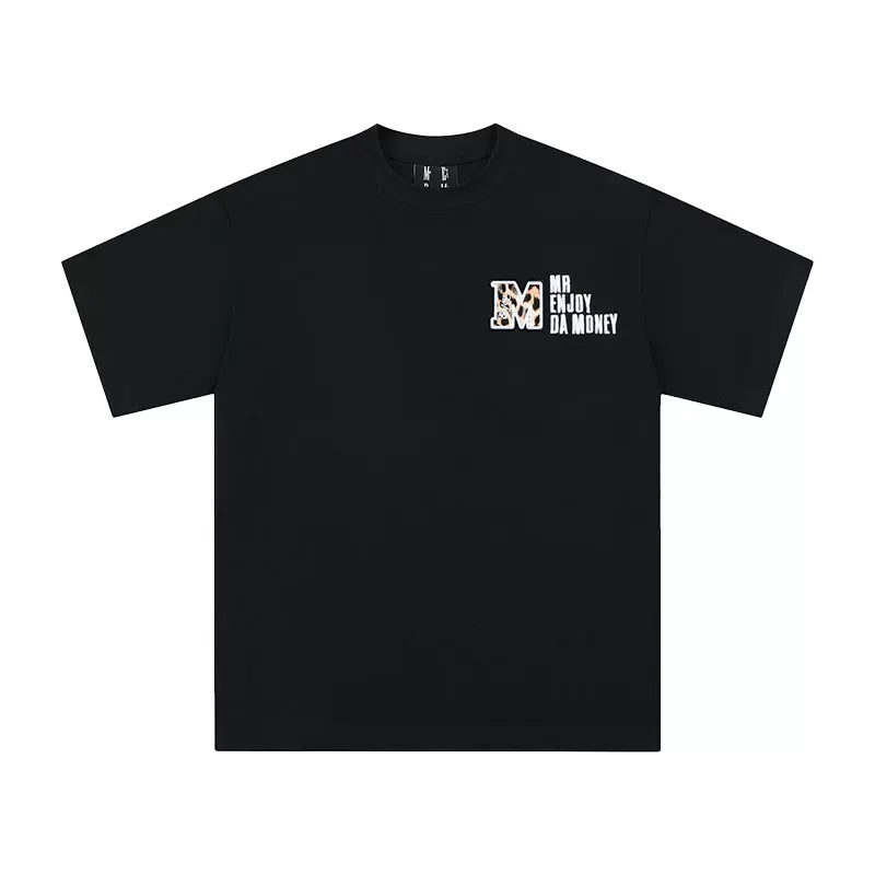 Zhang Xingte's same MEDM replaceable Velcro short-sleeved T-shirt for couples summer American T-shirt
