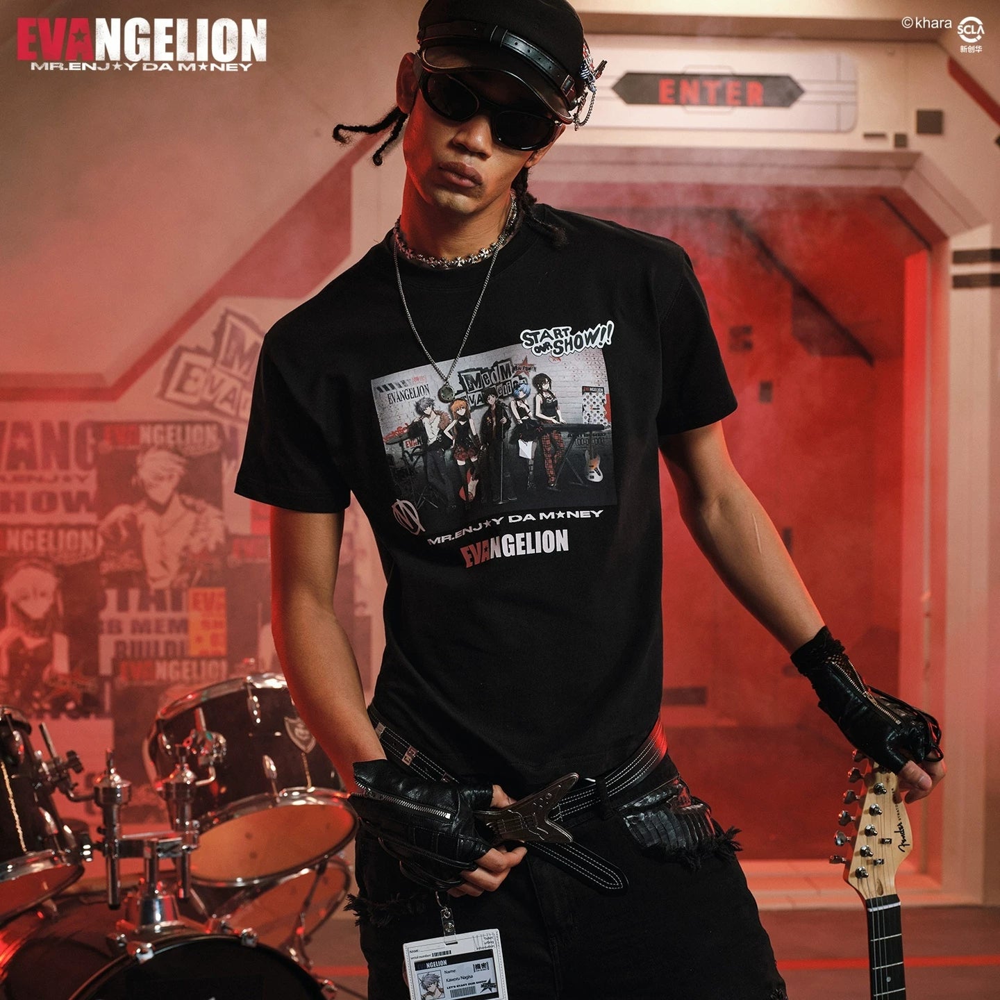 MEDMxEVA NEVER END series main KV poster print casual round neck short sleeved street versatile T-shirt summer