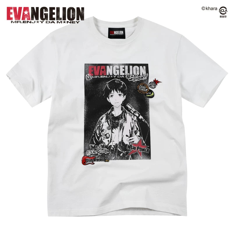 MEDMxEVA NEVER END series character posters made old casual round neck short sleeved personalized versatile T-shirt trend