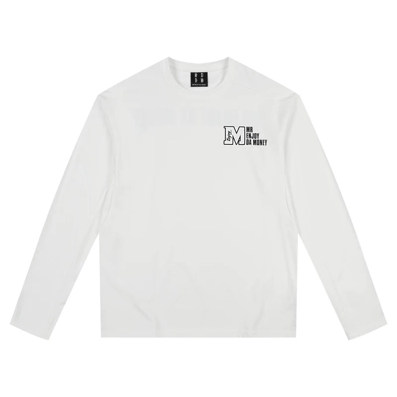 MEDM26SS Cool Quick Drying Long Sleeve T-shirt for Men and Women, Autumn Trendy Brand American Retro Loose Casual T-shirt
