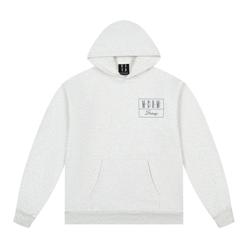 MEDM floral embroidered hooded sweatshirt men's cleanfit thick fleece curved knife sweatpants American casual suit