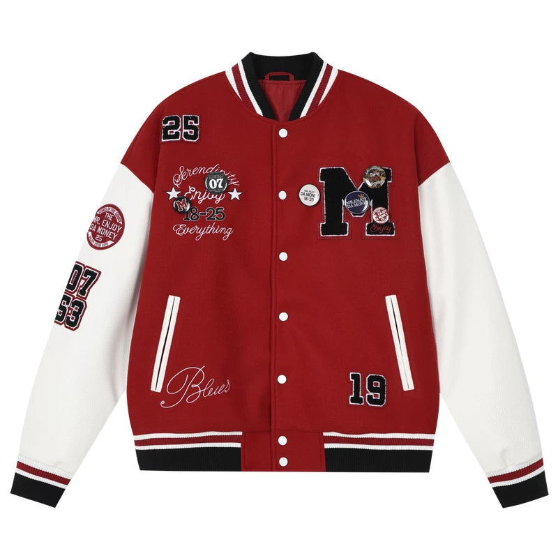 MEDM 7th Anniversary Exclusive Outdoor Style Casual Baseball Jacket American Trendy Men's and Women's Loose Stand up Collar Jacket