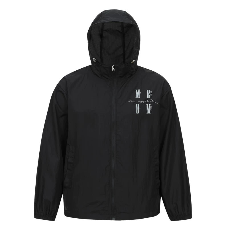 MEDM25SS3M printed chest zipper UPF50+ sun protection suit men and women summer hooded jacket outdoor skin clothes
