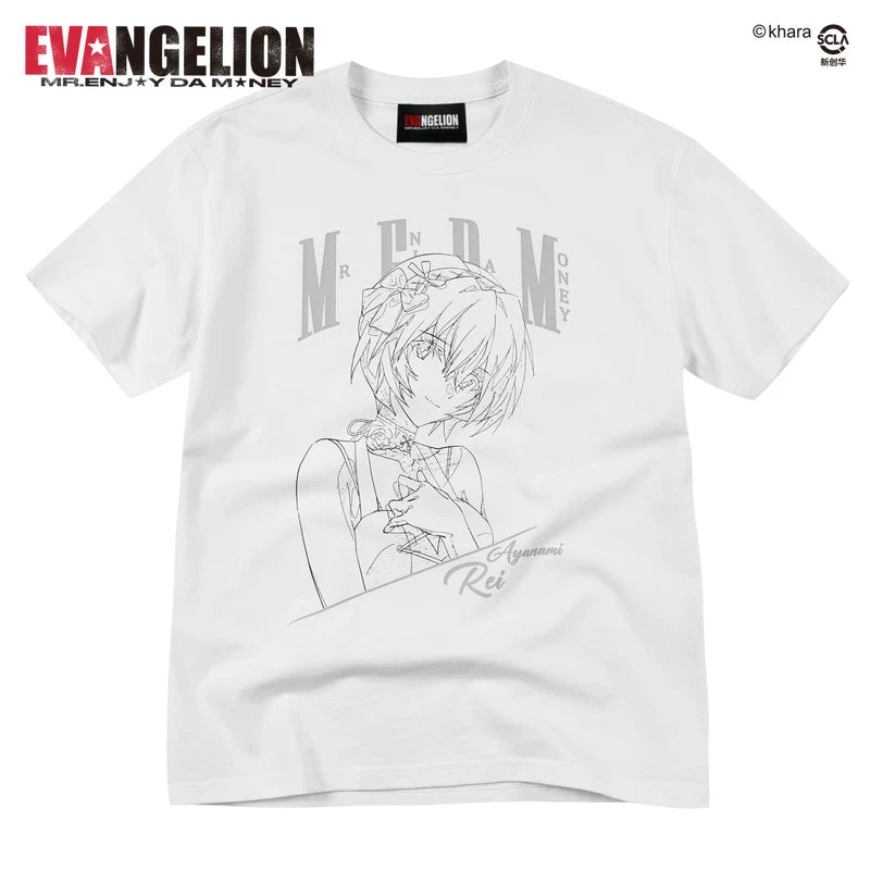 MEDMxEVA NEVER END series character half body sketch style basic casual short sleeved personalized versatile T-shirt