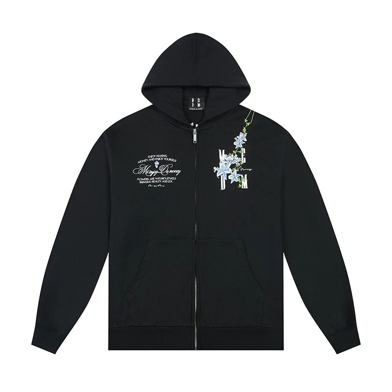 MEDM Vine Zipper Hoodie Hou Minghao Same Style Autumn Hoodie Coat Loose Casual Hoodie Coat